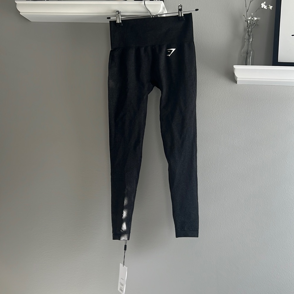 NWT Gymshark Vital Seamless Leggings - Black Marl